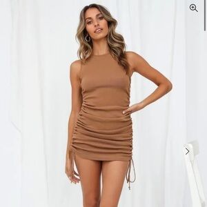 Lioness Military Minds Mini Dress - XS in Camel